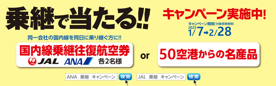 航空会社・航空乗継利用促進協議会共同ANA乗継キャンペーン